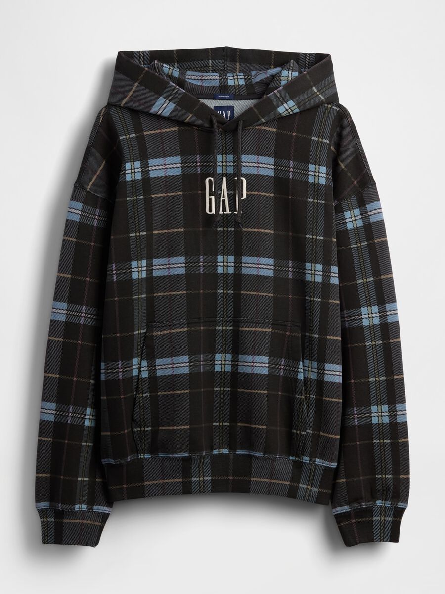 Black Hooded Stripe Sweatshirt_3