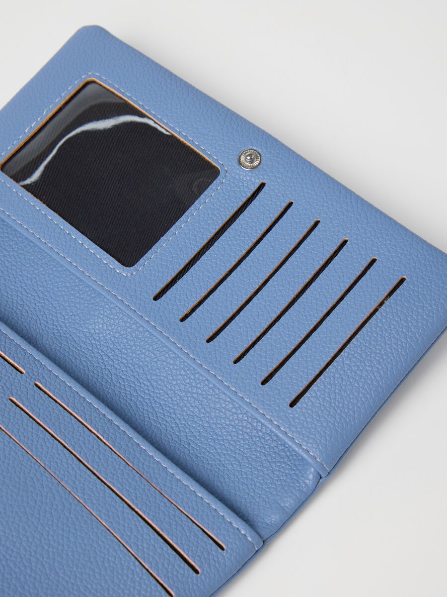 Textured-effect light blue wallet_2
