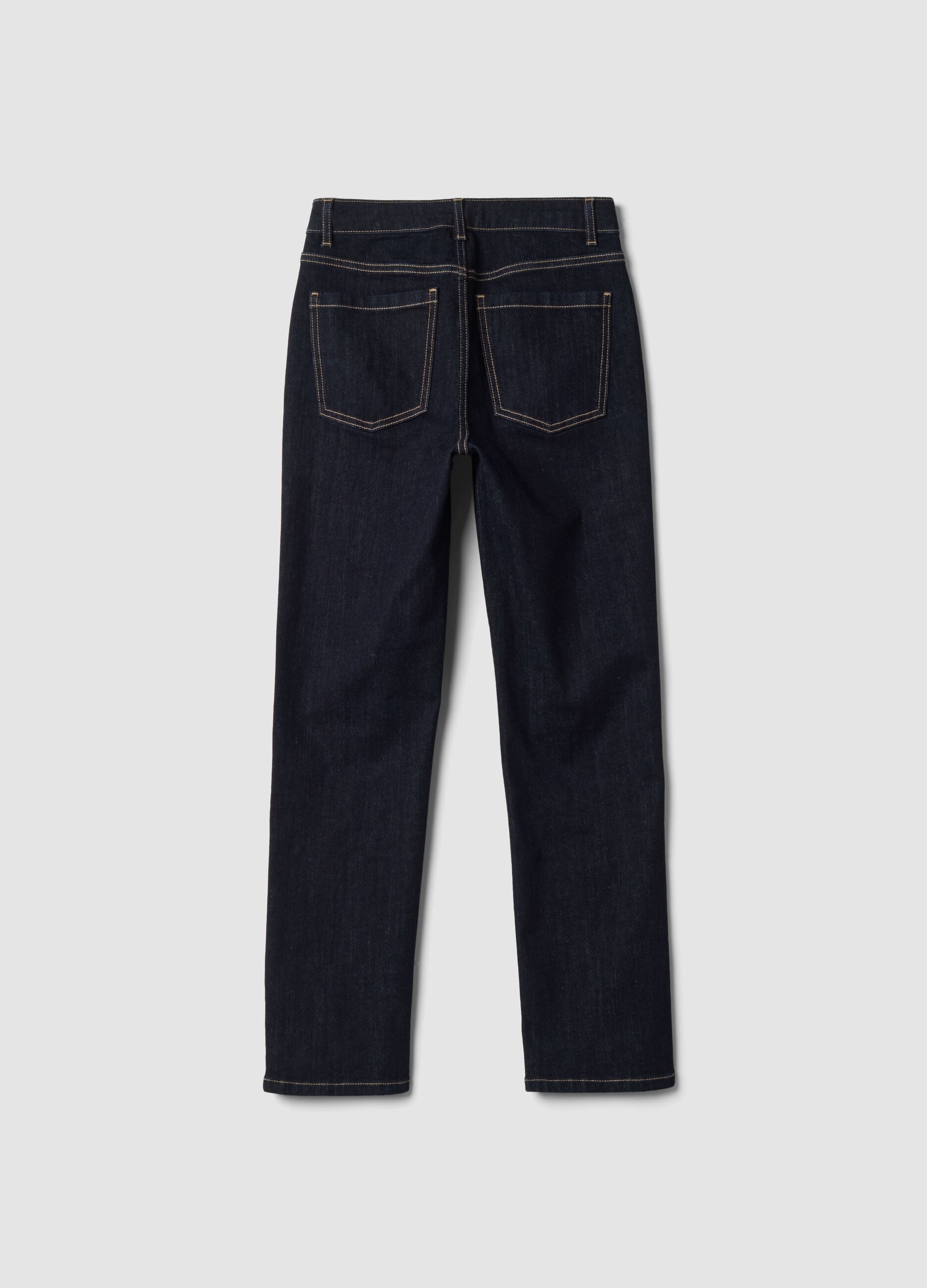 Blue slim-fit stretch cotton jeans
