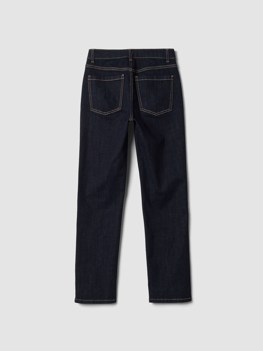 Blue slim-fit stretch cotton jeans_6