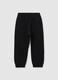 Children's black pure cotton regular fit trousers_1