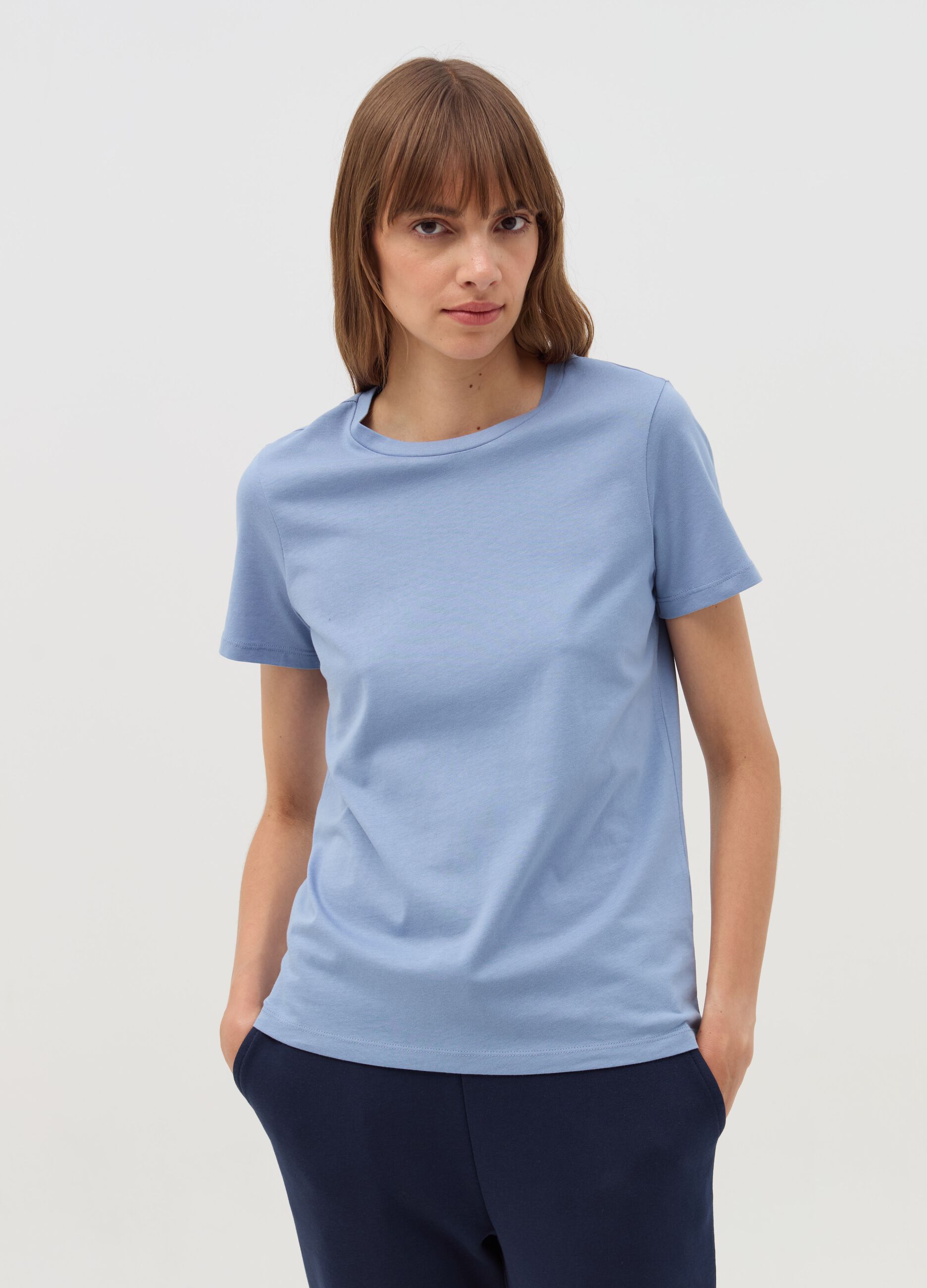 T Shirt a Maniche Corte Donna Blu OVS