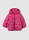 Pink padded girls' jacket regular fit with hood_0