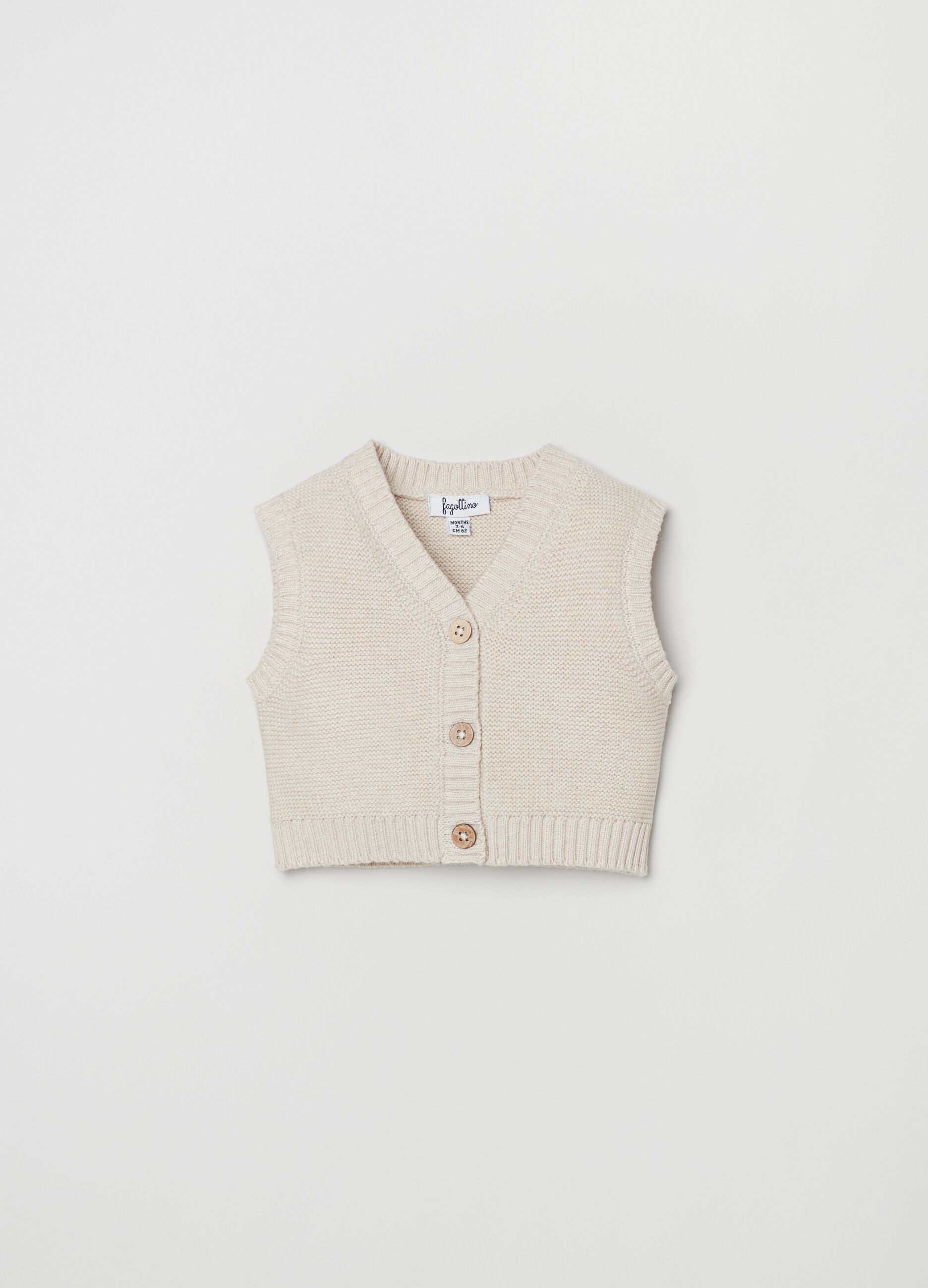 Gilet in maglia di cotone