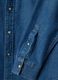 Blue denim regular fit pure cotton shirt with pockets_6