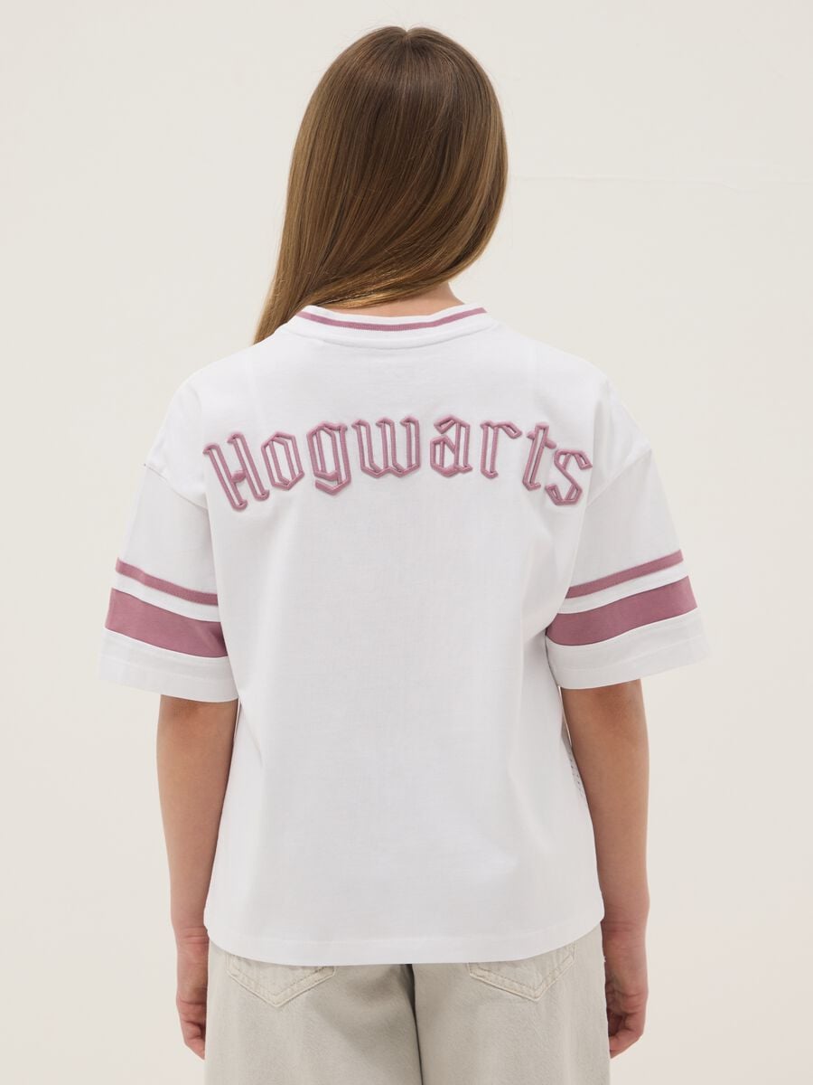 Pink and white pure cotton T-shirt with mesh texture_1