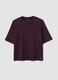 Purple boxy-fit T-shirt in a cotton-viscose blend_0