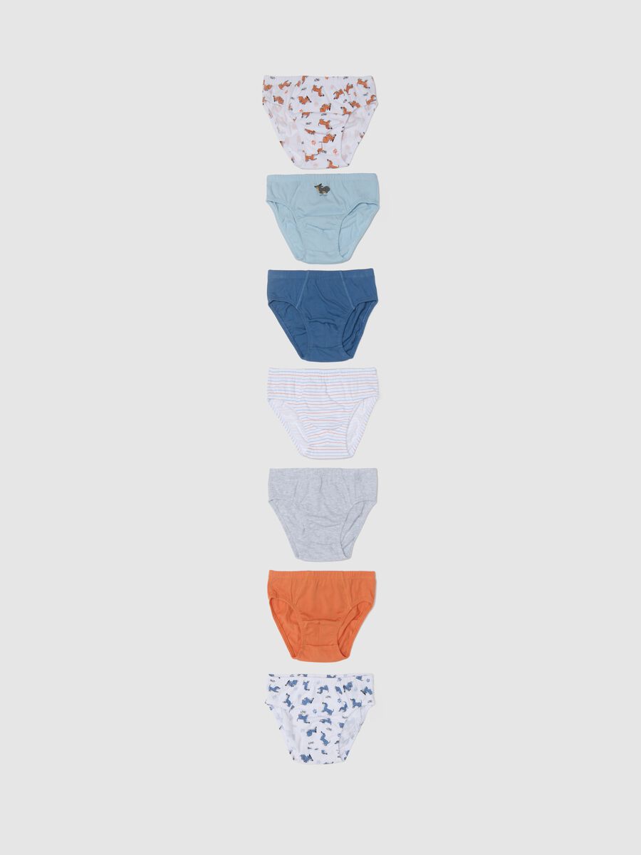 Multicolour pure cotton kids' brief multipack_0