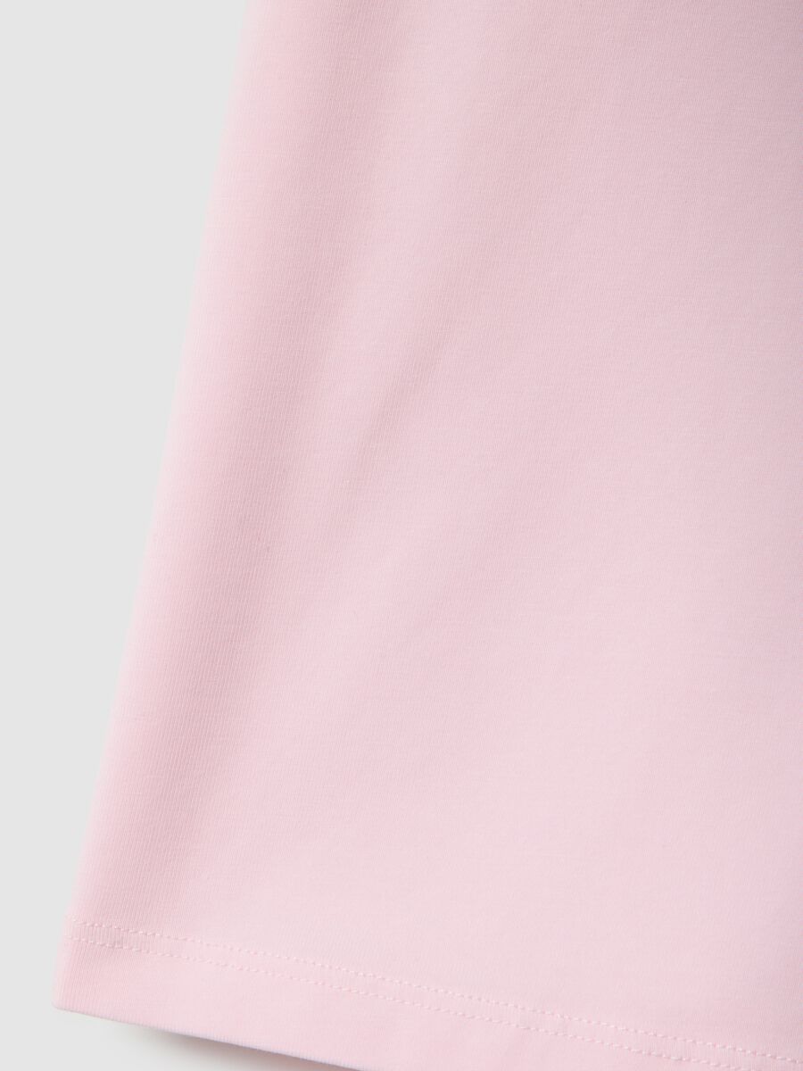 Girls' pink cotton blend t-shirt, regular fit_3