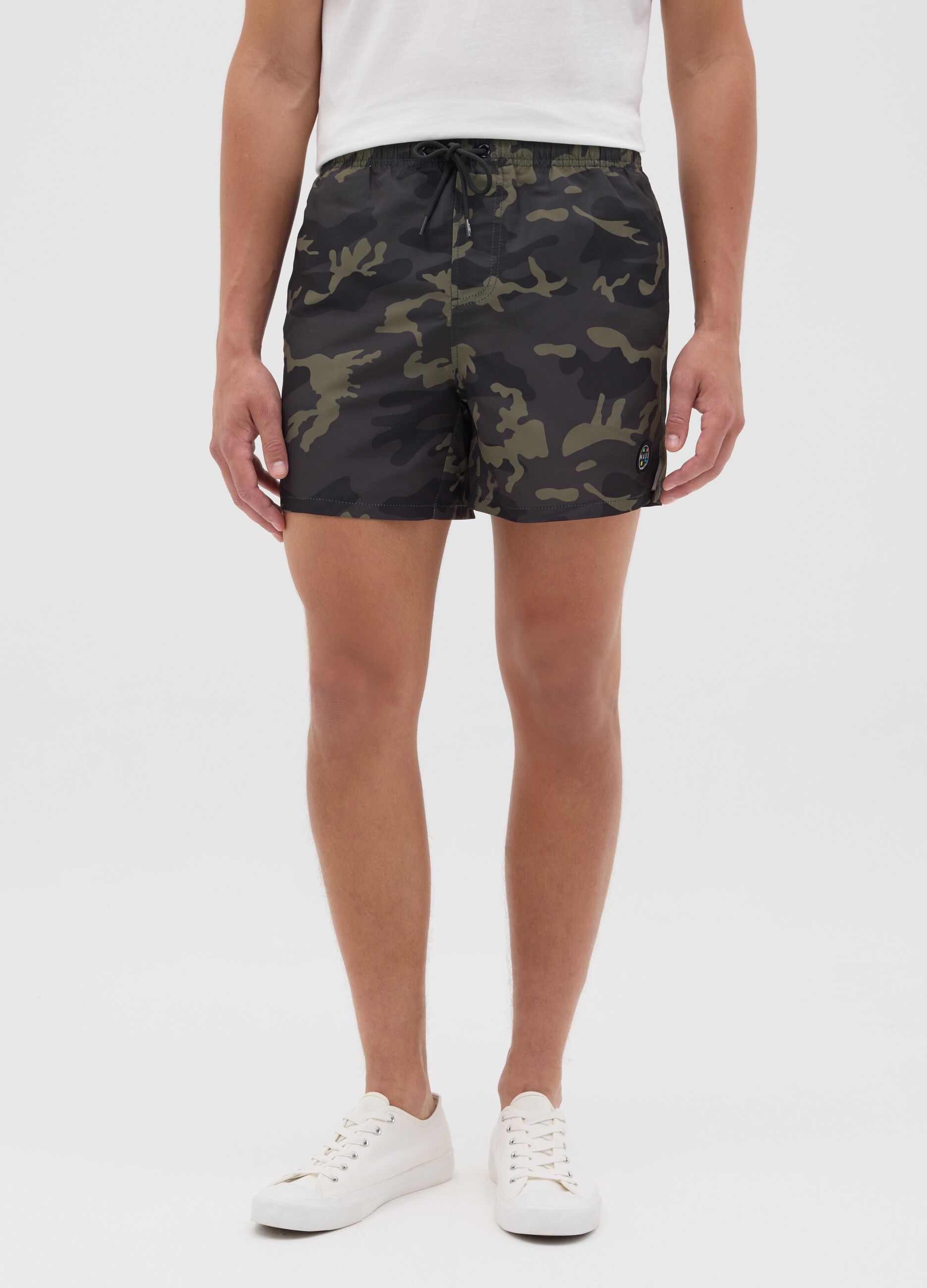Men's multicolor regular fit swim trunks