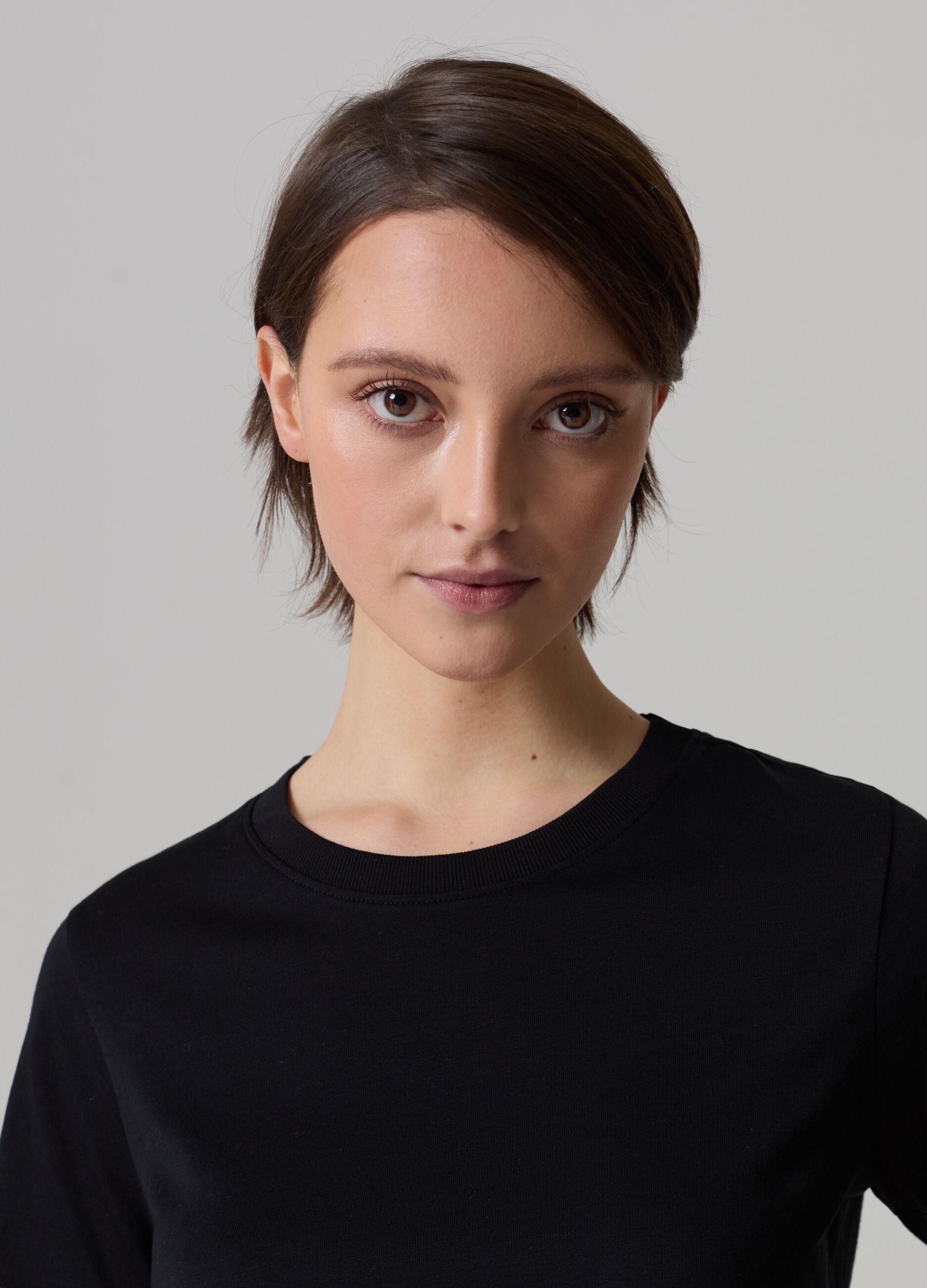 T-shirt girocollo in cotone Supima