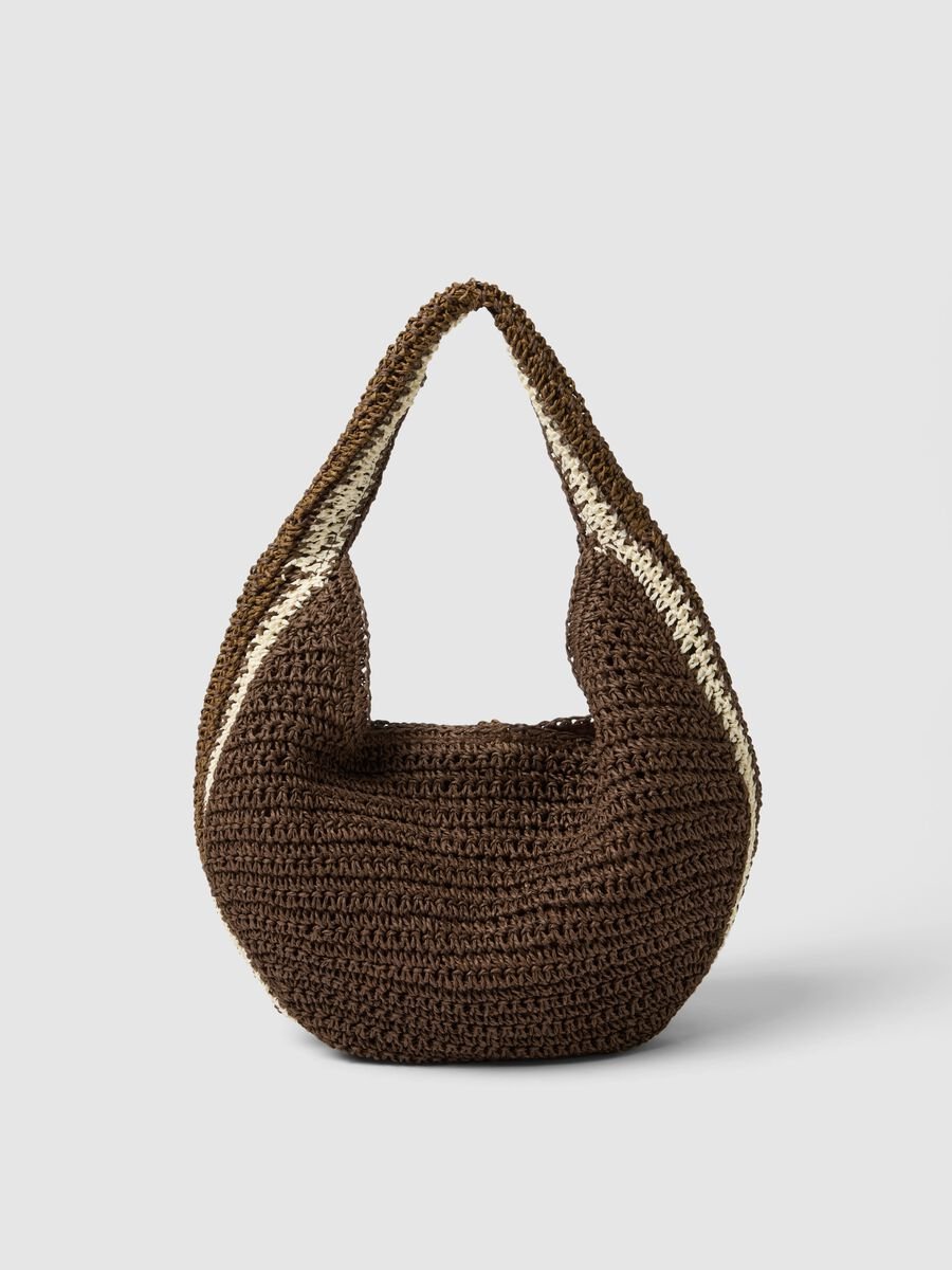 Borsa in puro tessuto carta marrone_1