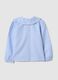 Regular fit light blue striped cotton shirt for girls_1