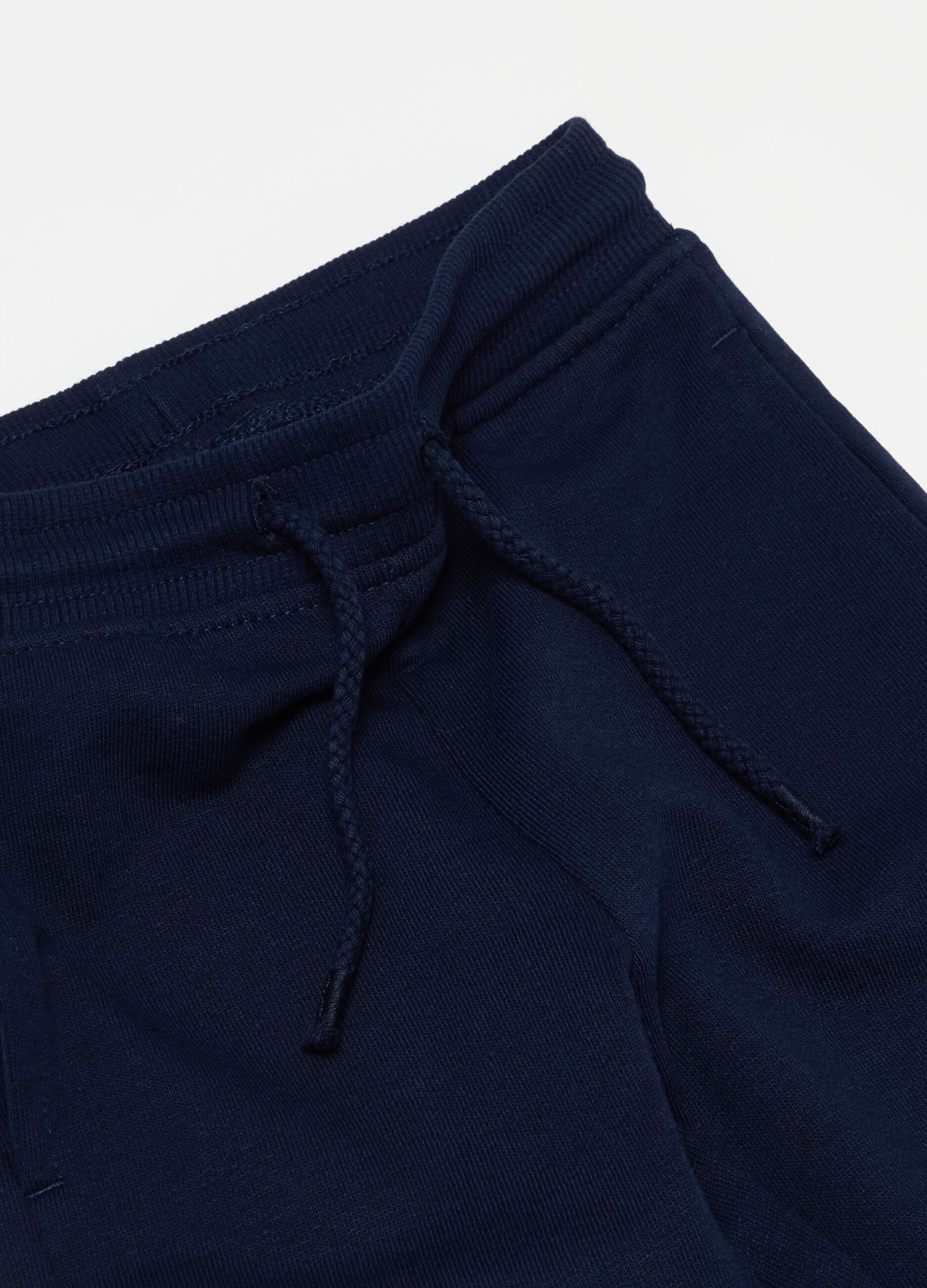 Fleece joggers with drawstring