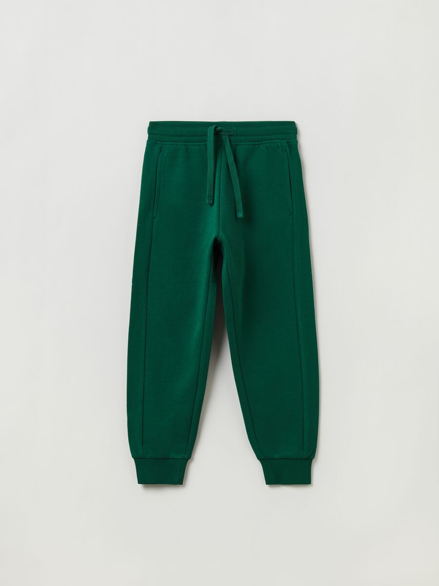 Joggers in felpa con coulisse_0