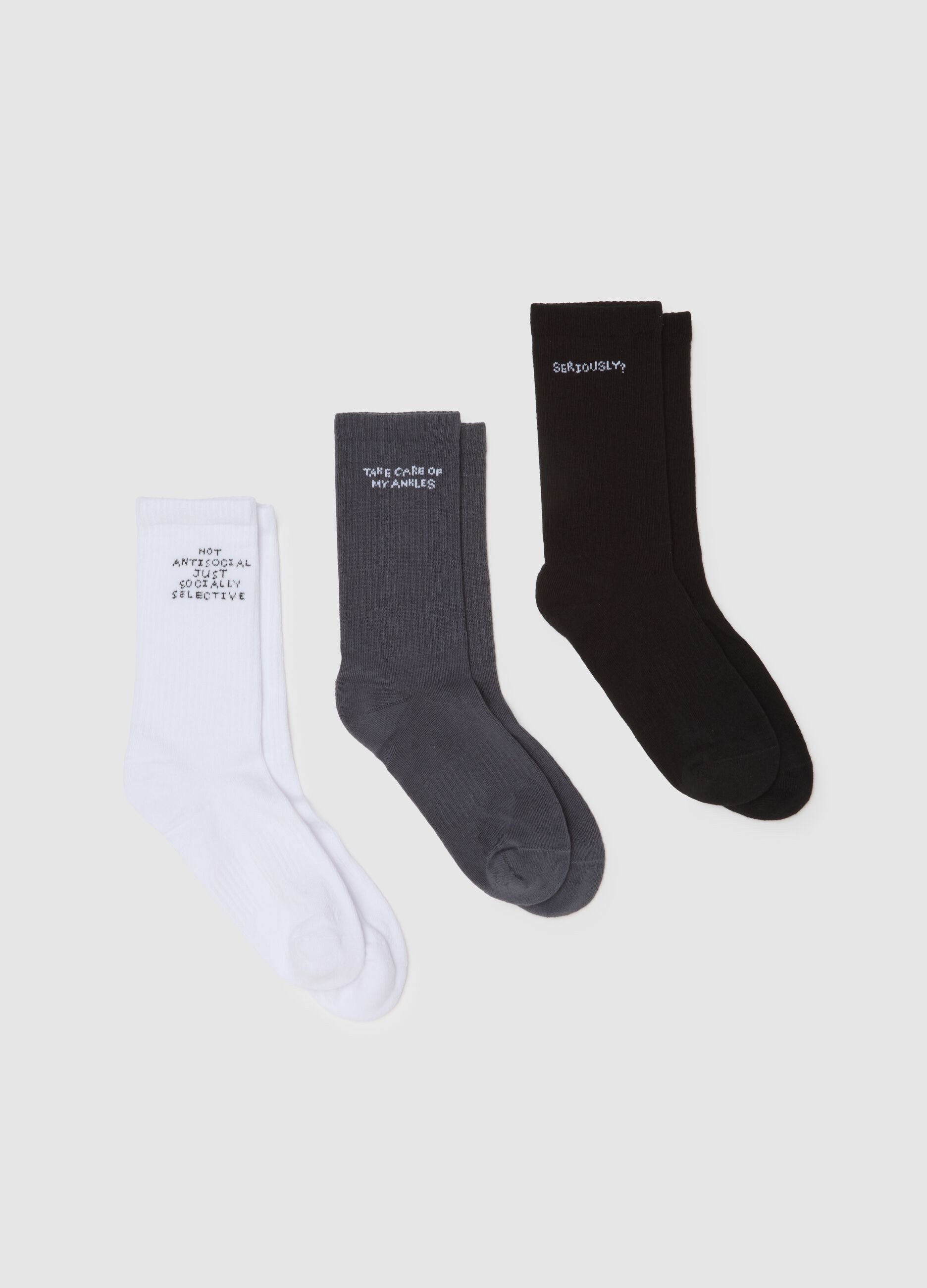Tripack Multicolour Stretch Socks