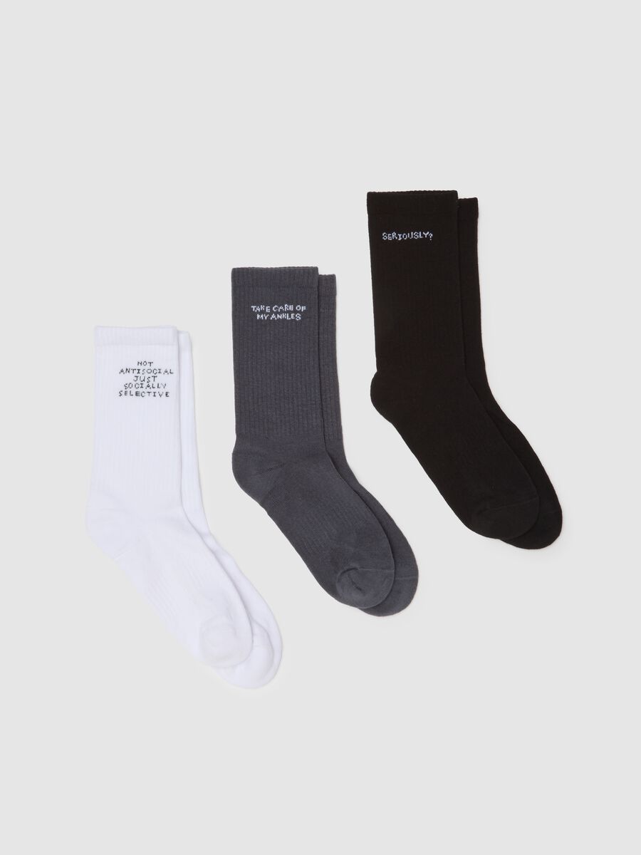 Tripack Multicolour Stretch Socks_0