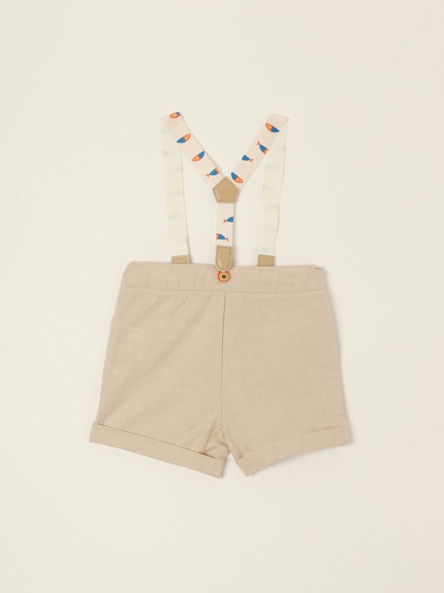 Shorts in twill misto lino IANA _1
