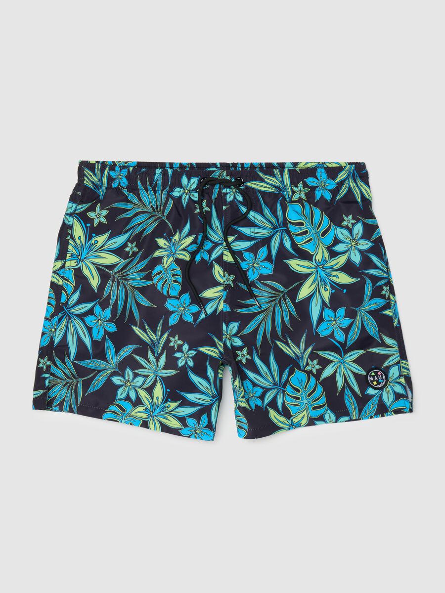 Men's multicolour regular fit swim shorts_4