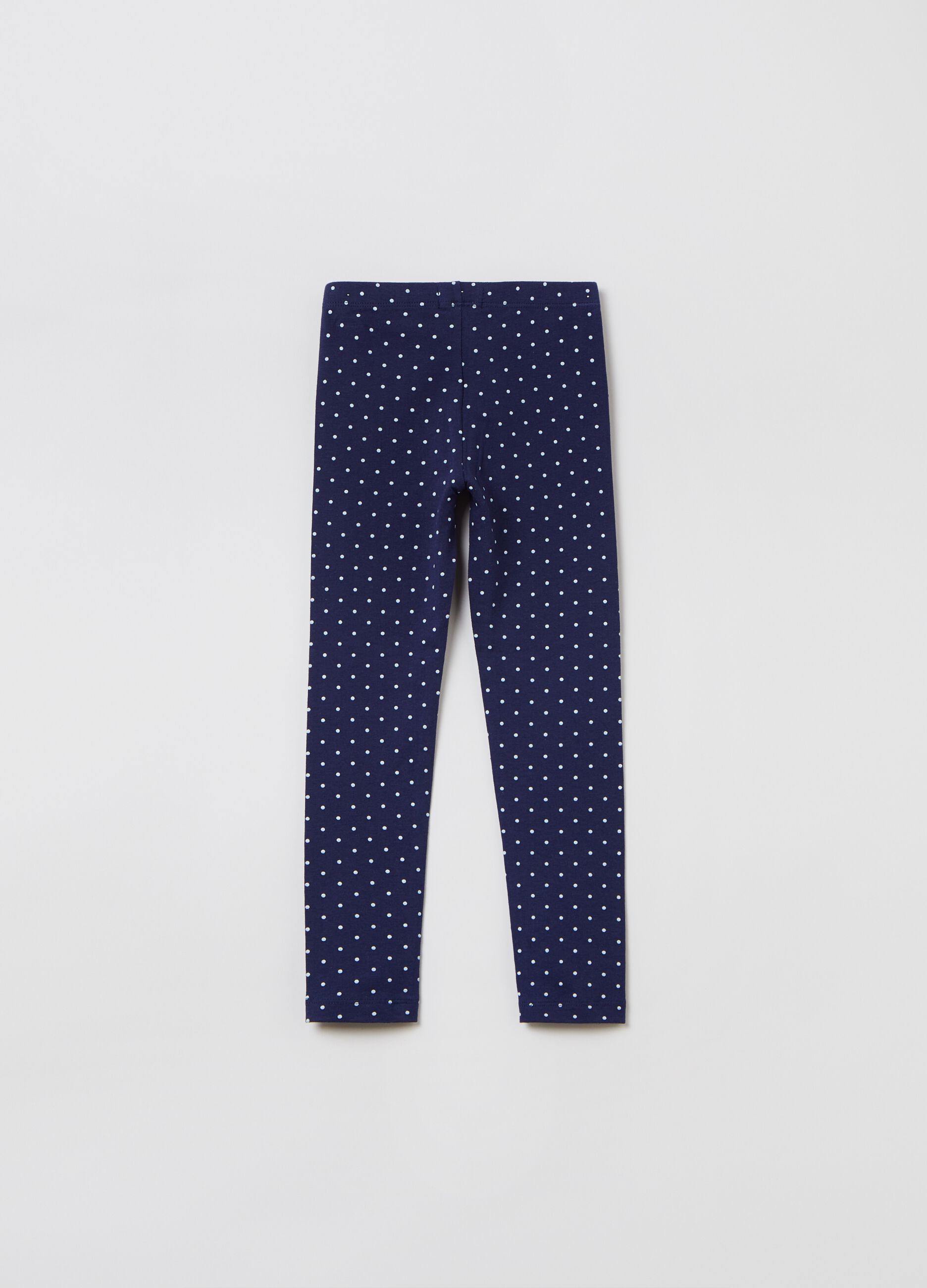 Leggings con stampa a pois all-over
