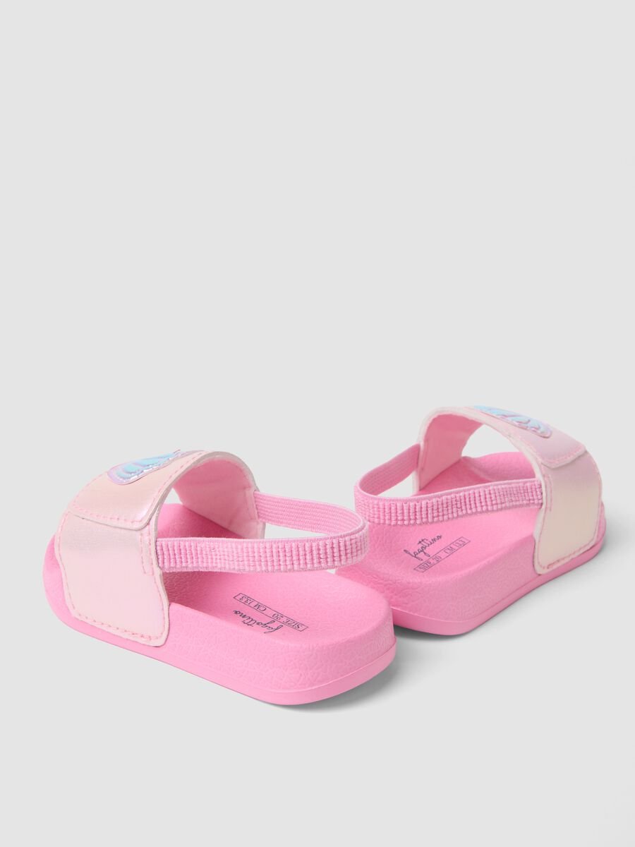Pink baby girls&rsquo; sliders with front strap and back heel strap_2
