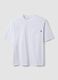 White pure cotton T-shirt with chest pocket, regular fit_0