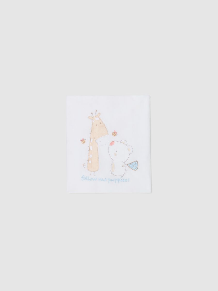 Velour blanket with "Follow me puppies!" embroidery_0