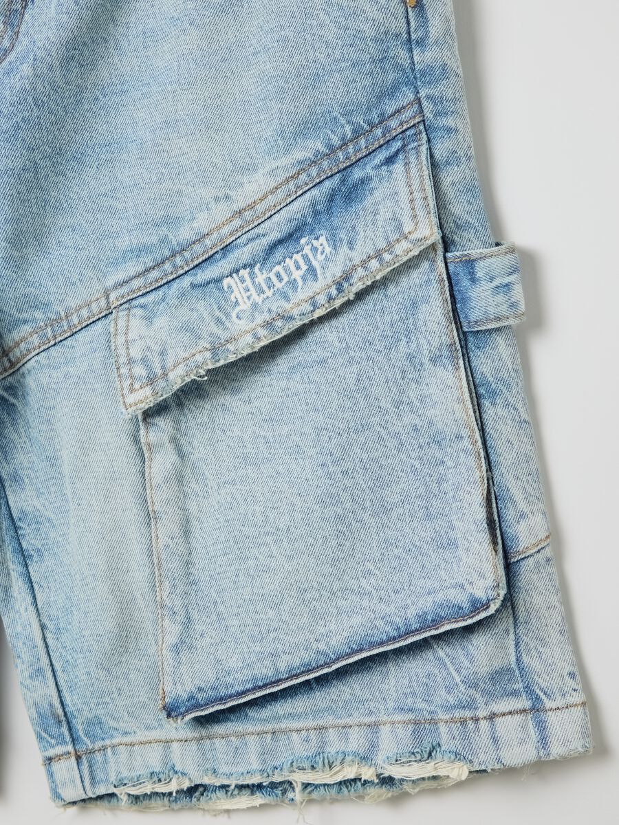 Denim Cargo Shorts Light Blue_7