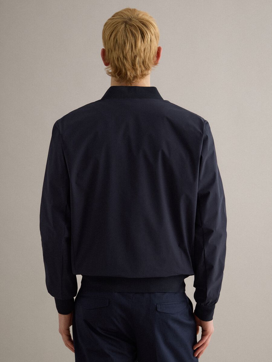 Bomber blu regular fit con zip intergale_3