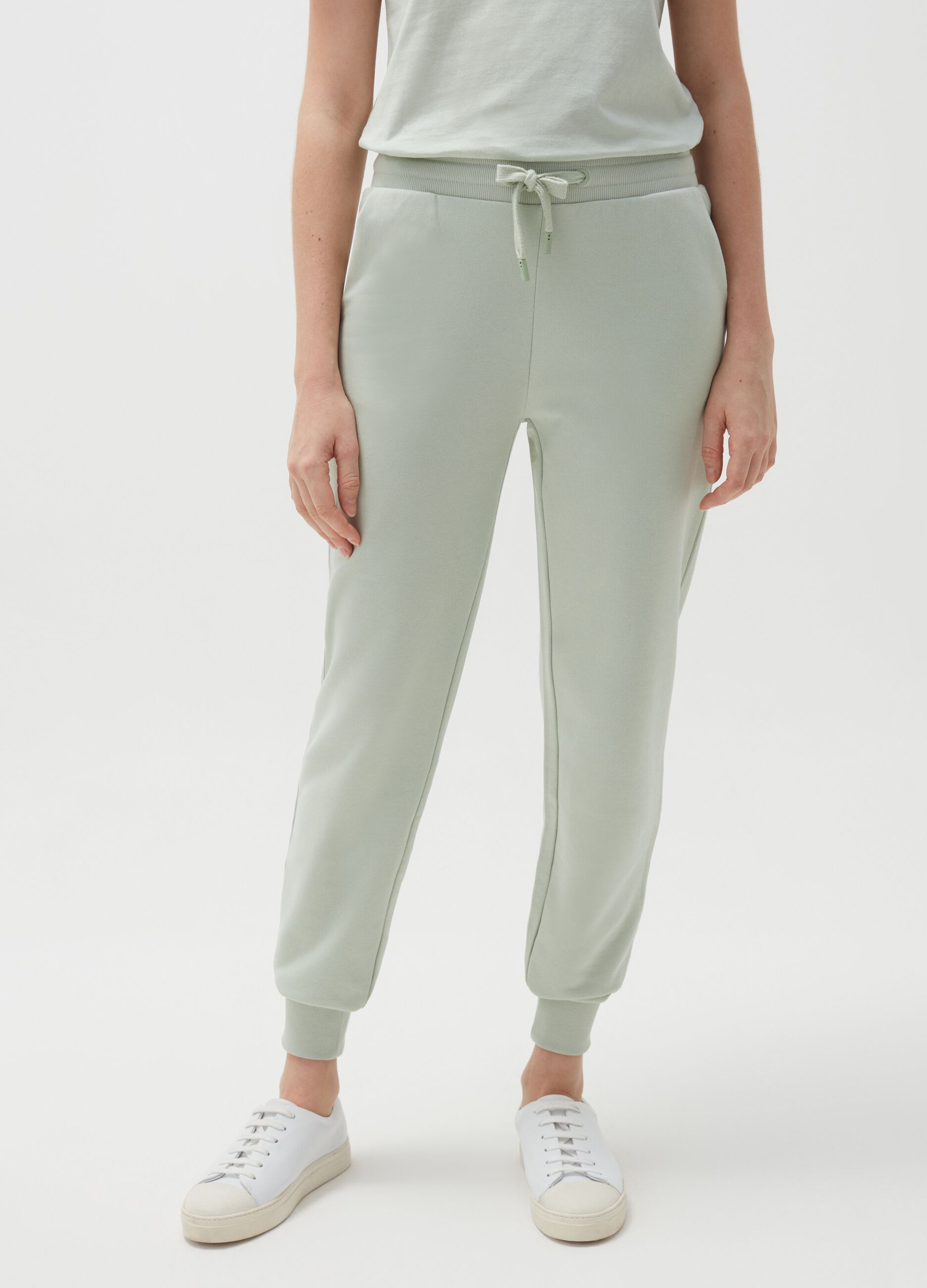 Joggers in felpa con coulisse_1