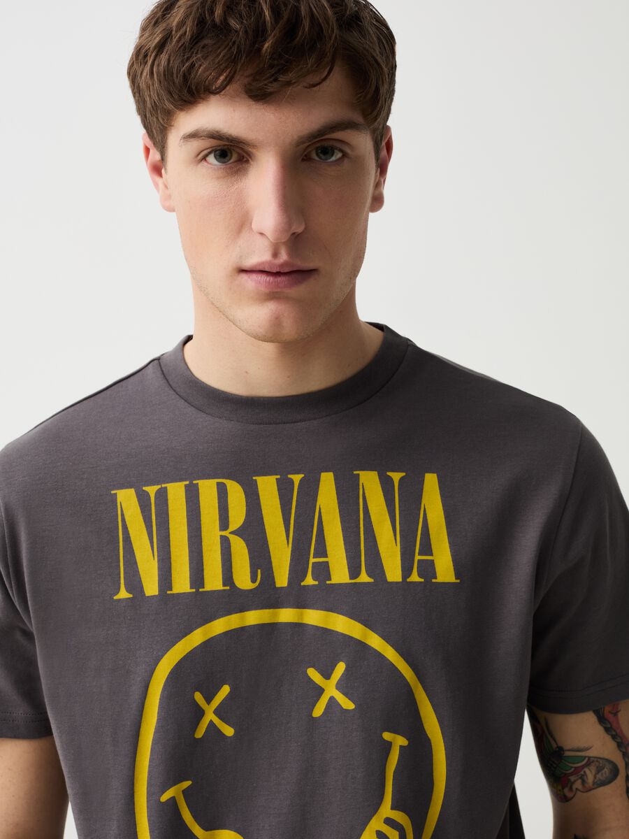 T-shirt with Nirvana logo print_1