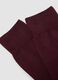 Burgundy red short socks in stretch cotton_2