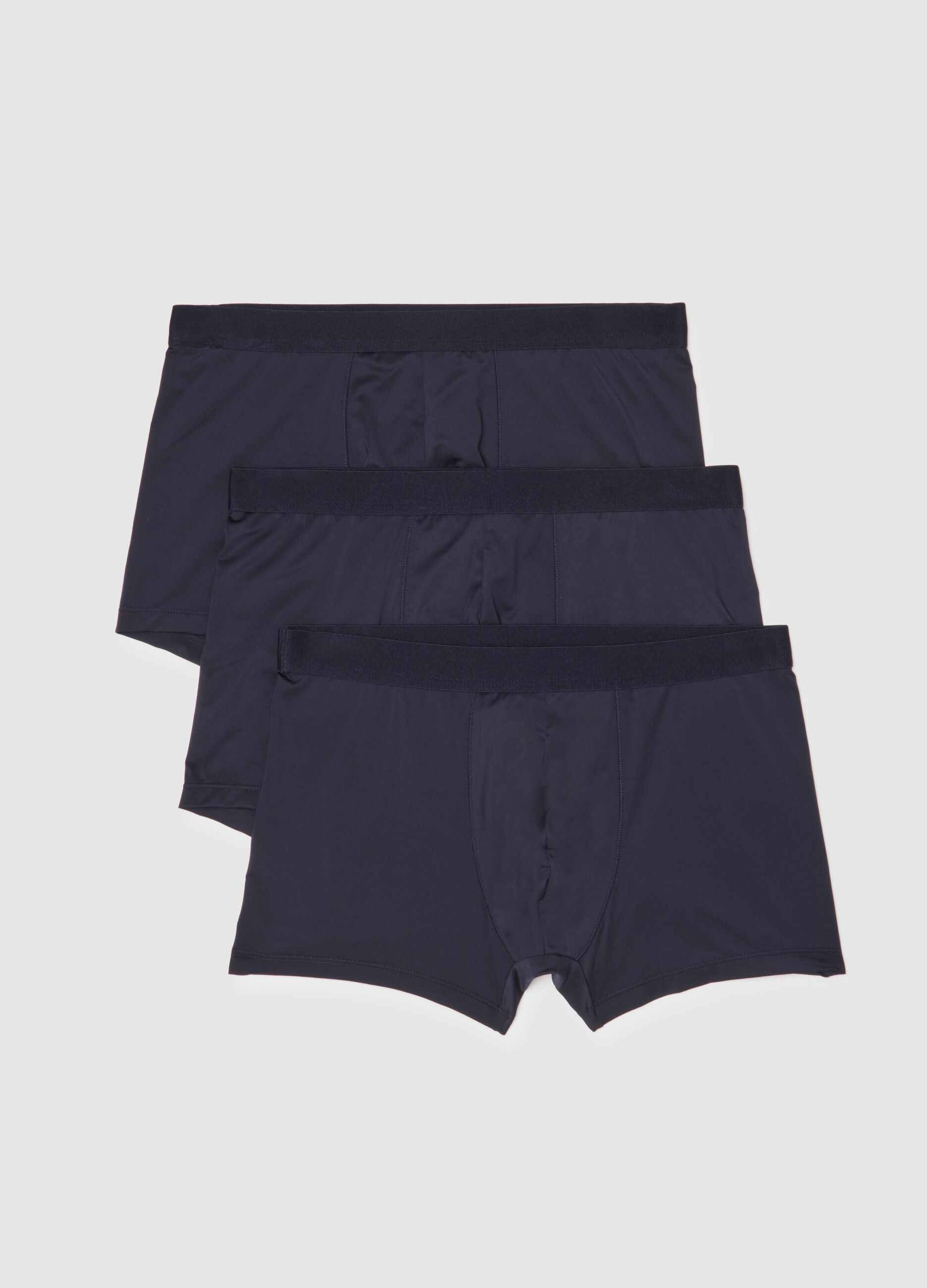 Blue Microfiber Boxer Tripack