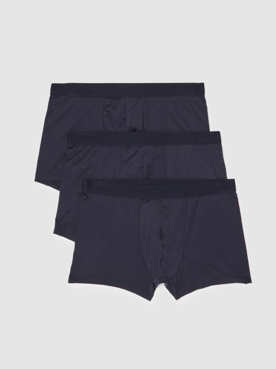 Blue Microfiber Boxer Tripack_0