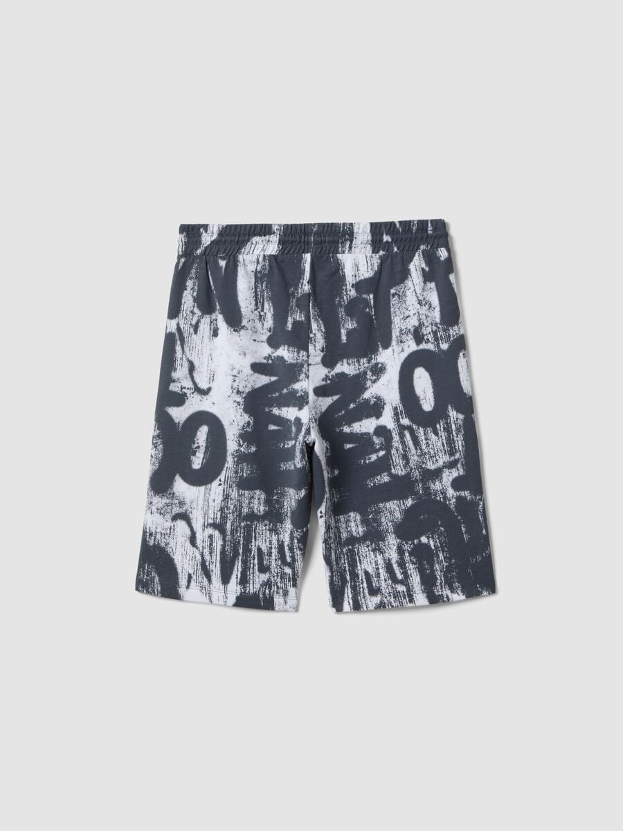 Boy's pure cotton shorts with multicolour print, regular fit_4