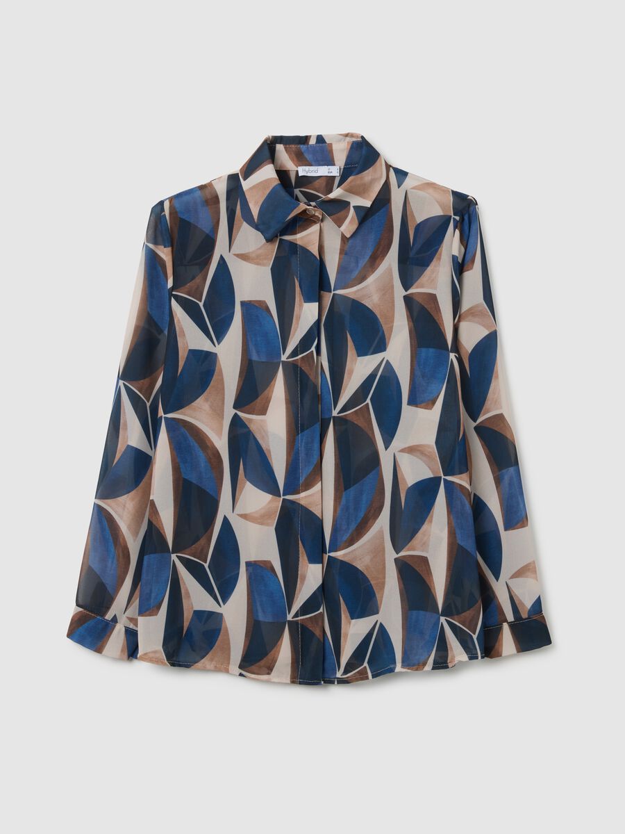 Multicolor regular fit blouse with print_4