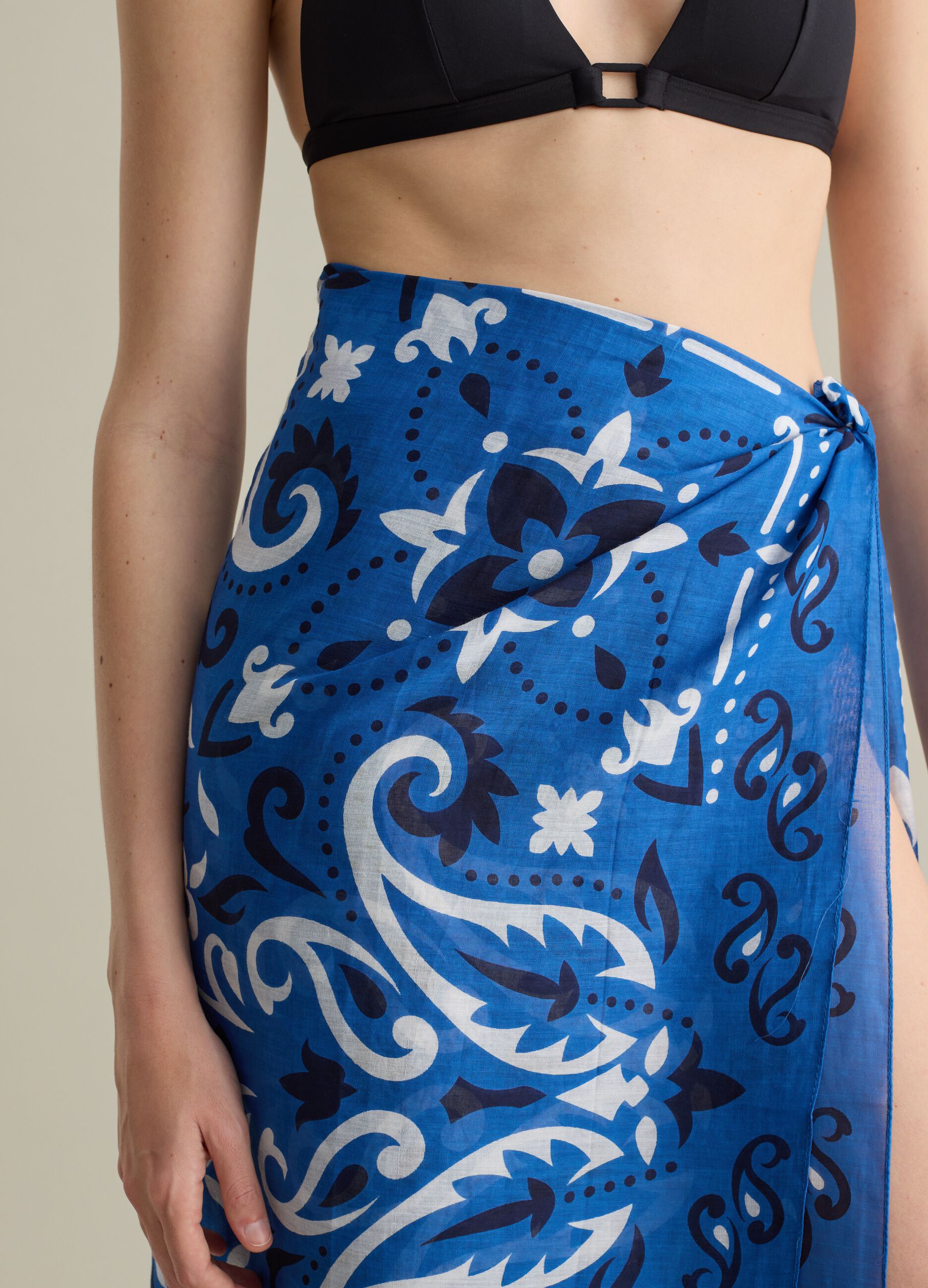 Blue Patterned Piombo Sarong