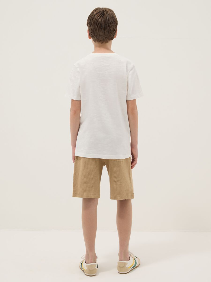 Multicolour pure cotton T-shirt and shorts set for boys, regular fit_1