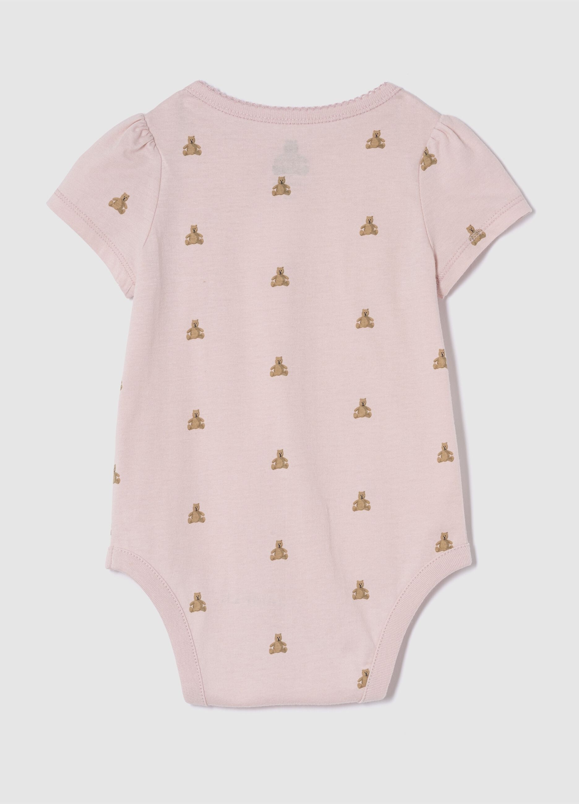 Pink Bodysuit for Newborns in Pure Cotton by GAP Kids