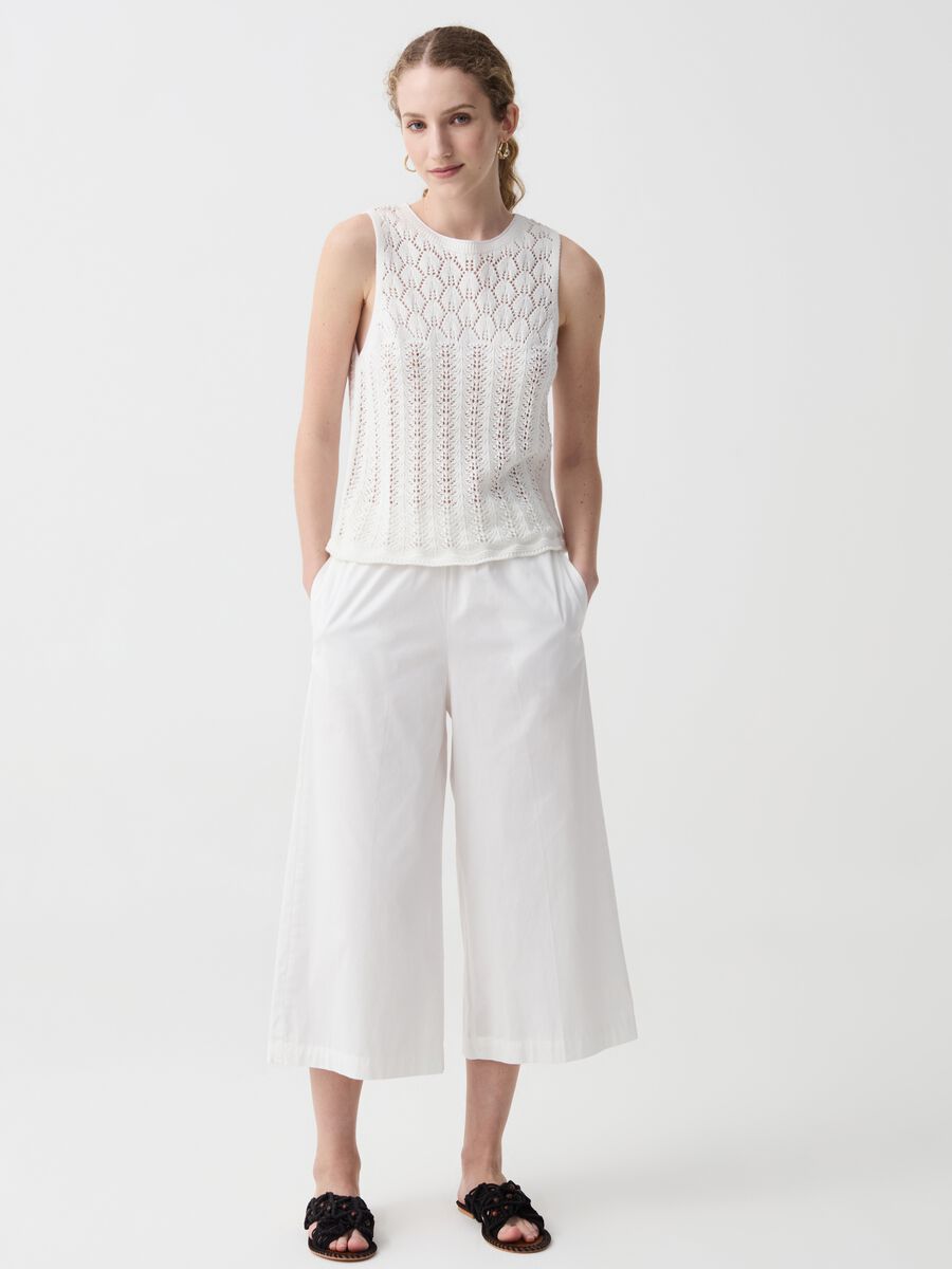 Wide-leg capri trousers_1