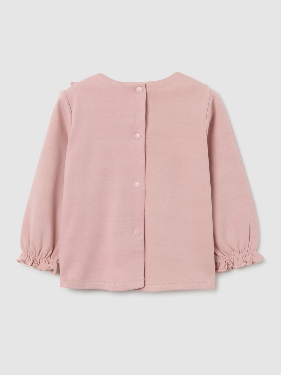 Baby girl's pink pure cotton regular fit t-shirt_1