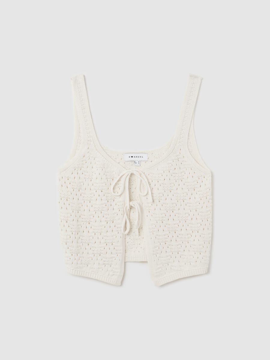 White cropped tank top with laces_4
