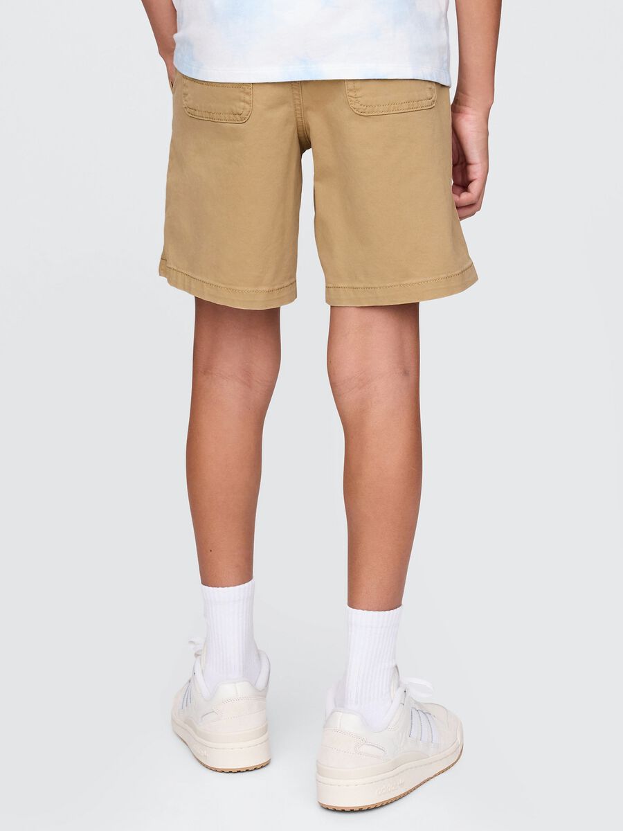 Beige shorts in stretch cotton_2