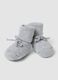 Grey organic cotton ribbed booties_2