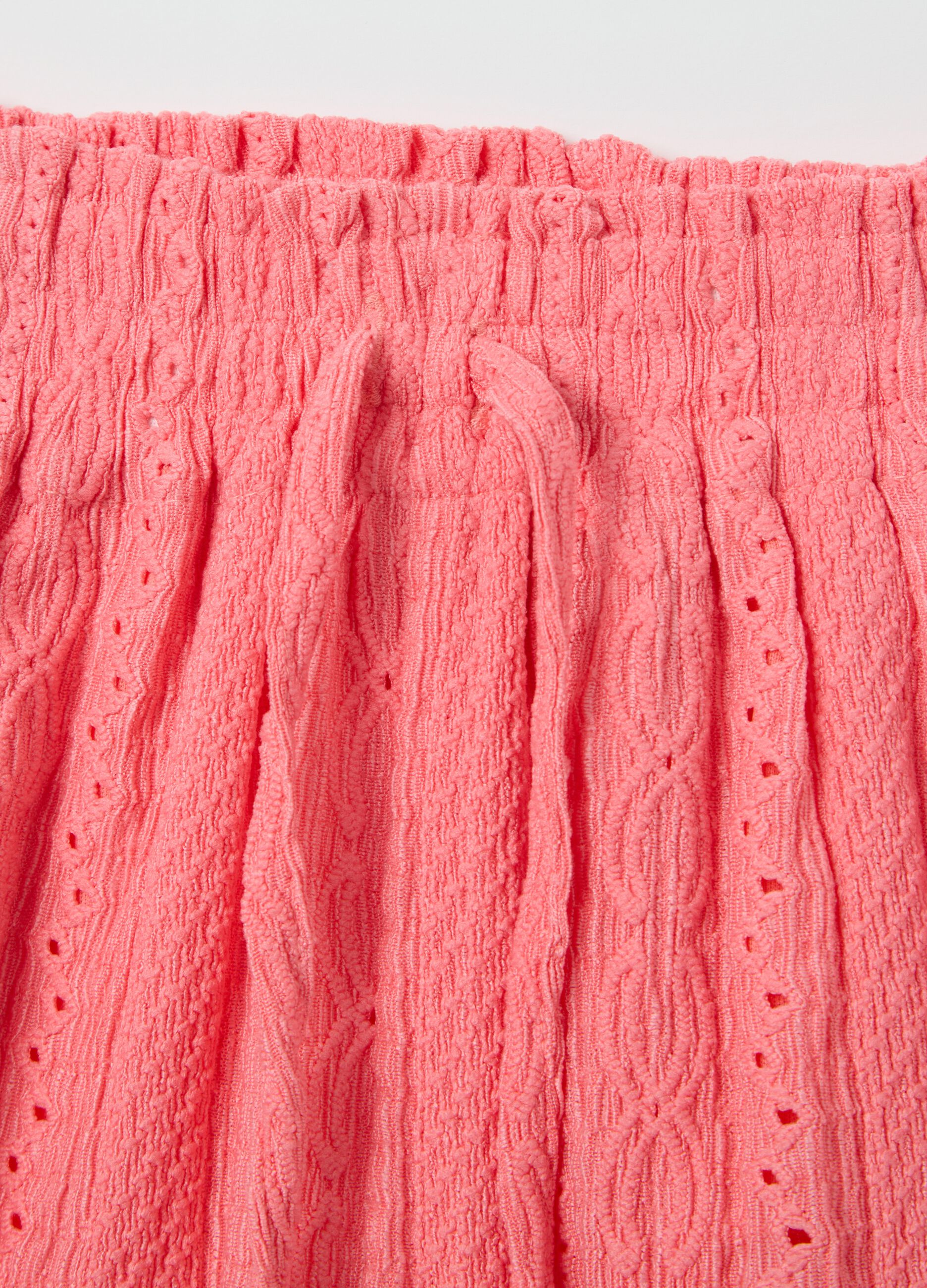 Pink elastic fabric shorts OVS Kids