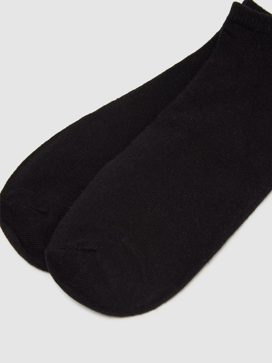 Set of women's black cotton stretch socks_1