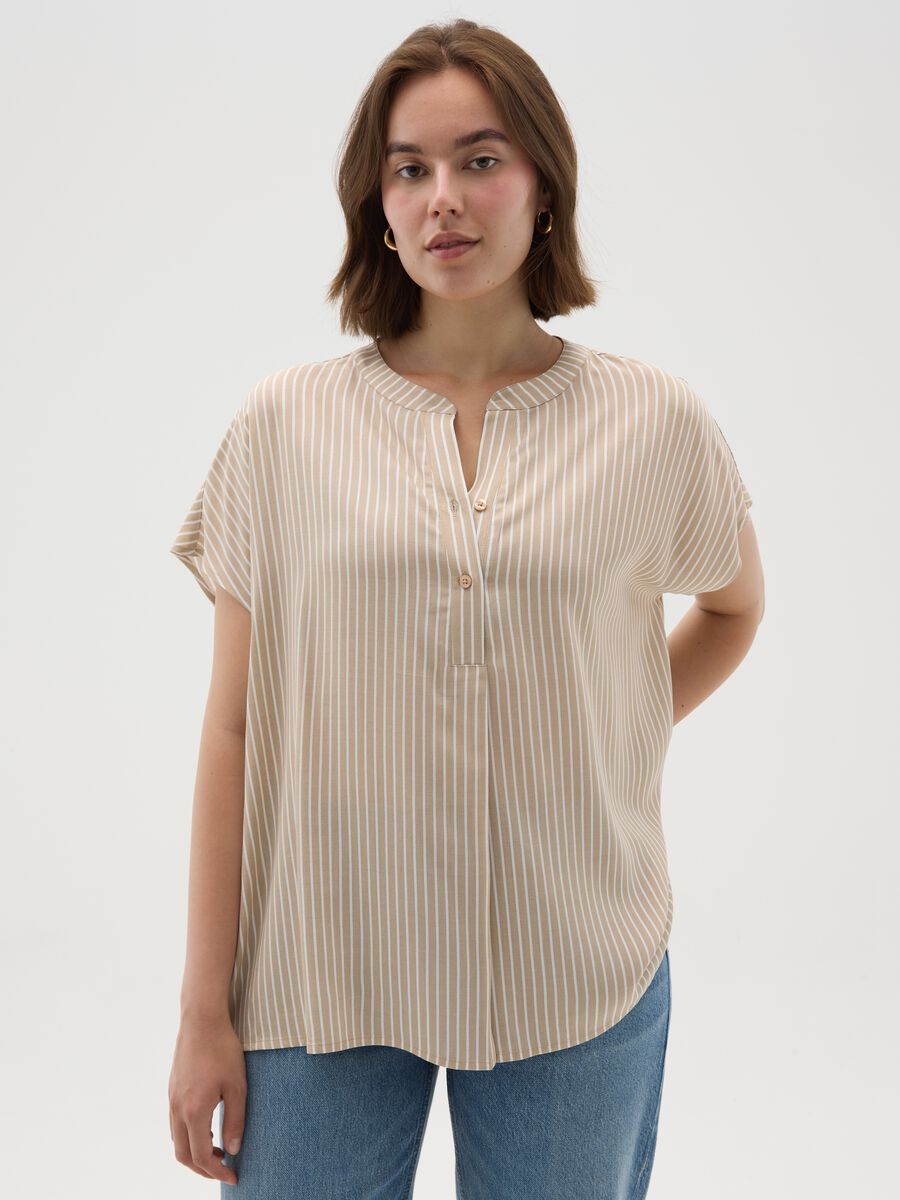Women's Multicolour Viscose Shirt - Regular Fit_0