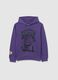 Boys' Oversized Cotton Blend Lakers Purple Hoodie_0
