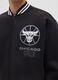 Black cotton blend bomber jacket of the Chicago Bulls_3