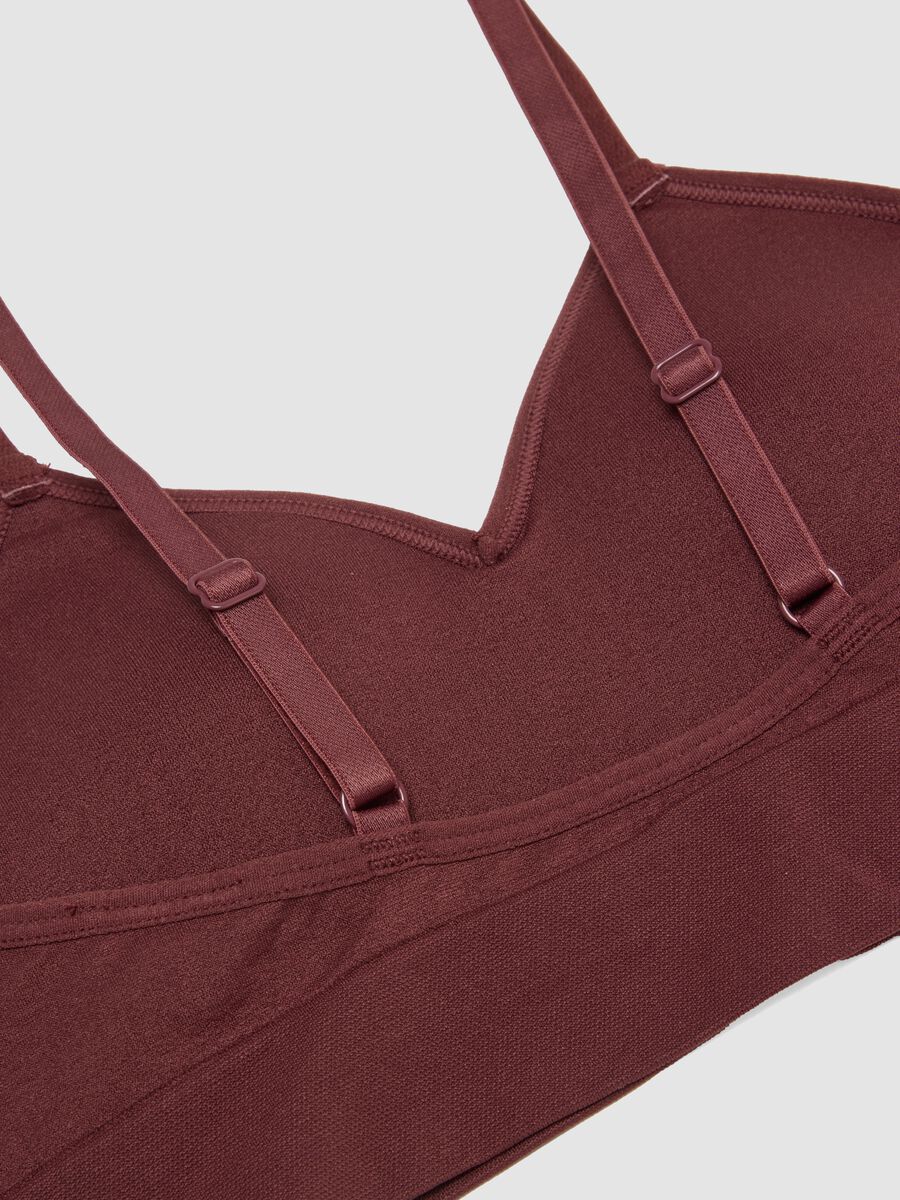 Reggiseno bralette marrone in microfibra elasticizzata con imbottitura removibile_5